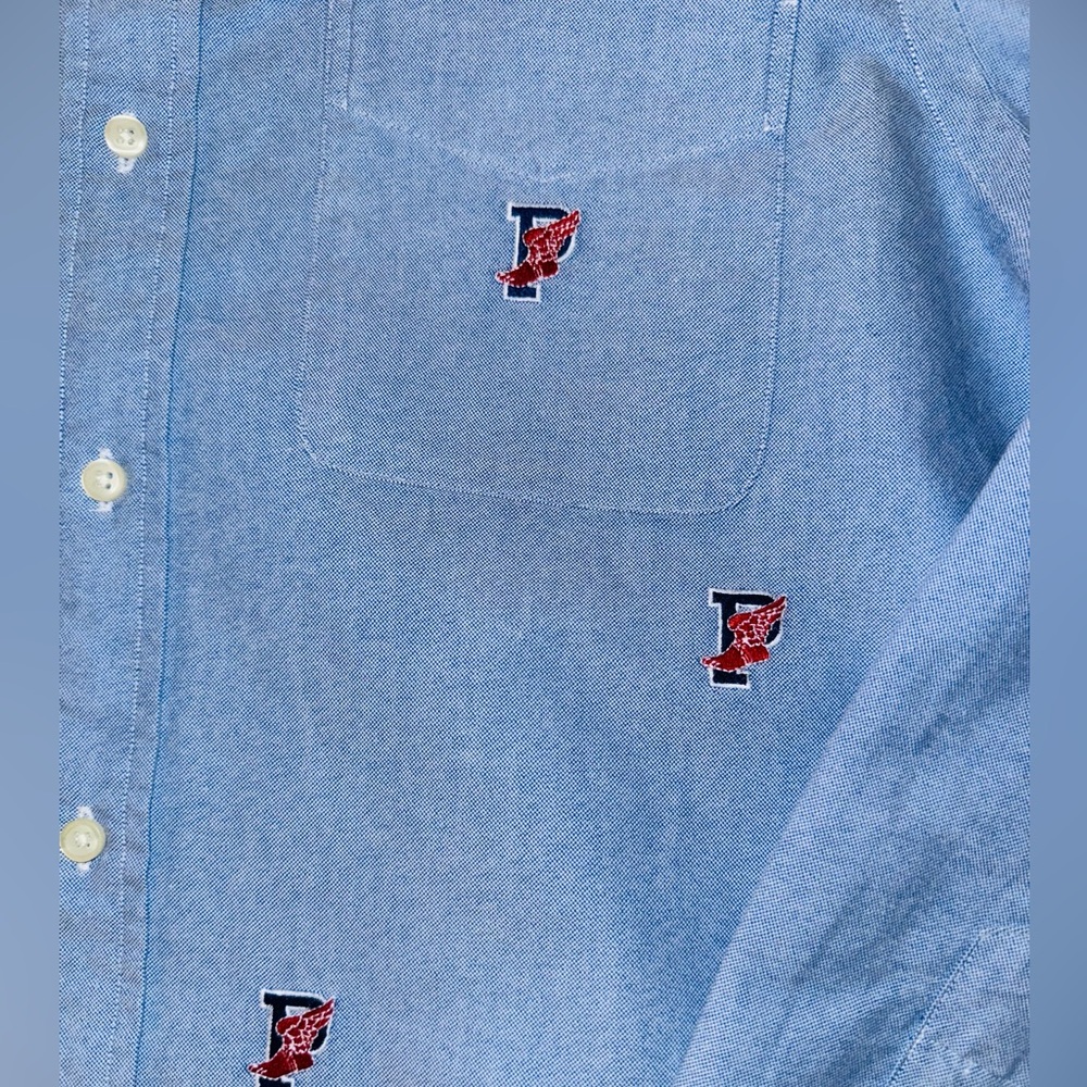 VERY RARE HARD TO FIND POLO RALPH LAUREN P-WING LOGO OXFORD SHIRT - Picture 7 of 11